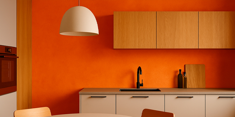 фото интерьера с акриловой декоративной штукатуркой