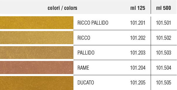 Палитра цветов краски TIXE «Silver Paint For Indoor Solvent Based»