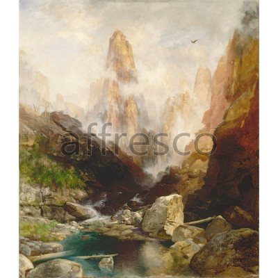 Фреска Affresco, Thomas Moran Mist in Kanab Canyon Utah