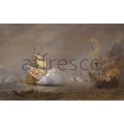 Фреска Affresco, Willem van de Velde the Younger Sea Battle of the Anglo Dutch Wars