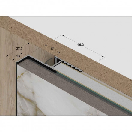 Рейка теневая Laconistiq «Multilevel» (для TV зон и разноуровневых стен)