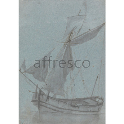 Фреска Affresco, Samuel Scott A Coastal Barge