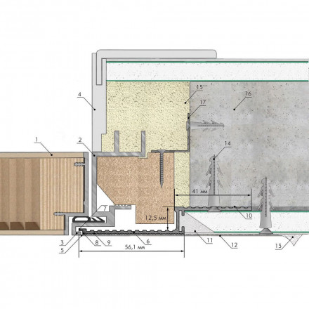 Рейка теневая Laconistiq «Micro» (скрытый наличник)