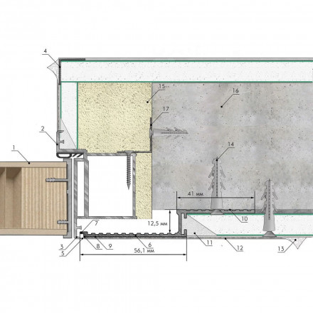 Рейка теневая Laconistiq «Micro» (скрытый наличник)
