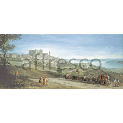 Фреска Affresco, Paul Bril View of Bracciano