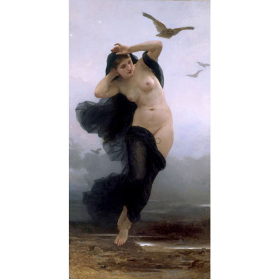 Фреска Affresco, William Adolphe Bouguereau La Nuit