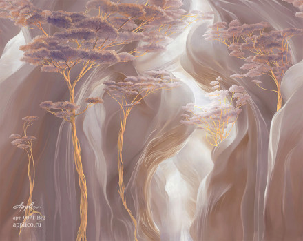 Фреска Applico Four «Мраморный каньон», OP 0071-Br2