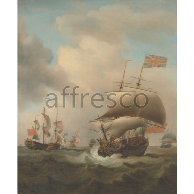 Фреска Affresco, Samuel Scott Shipping in a Choppy Sea