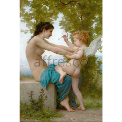 Фреска Affresco, William Adolphe Bouguereau A Young Girl Defending Herself Against Eros 2