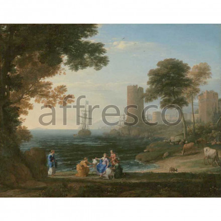 Фреска Affresco, Claude Lorrain Coast View with the Abduction of Europa