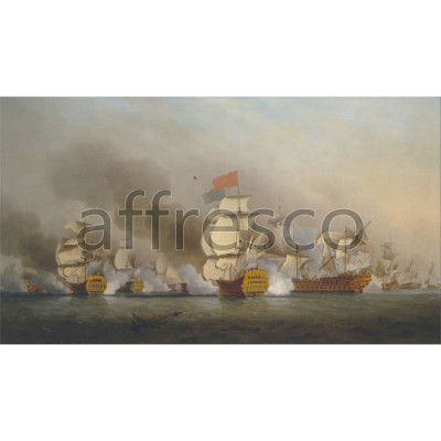 Фреска Affresco, Samuel Scott Vice Admiral Sir George Ansons Victory off Cape Finisterre