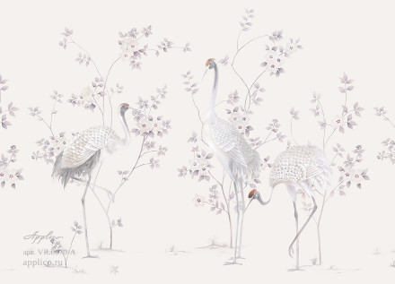 Фреска Applico Four «Журавли», OP VR.0070-A