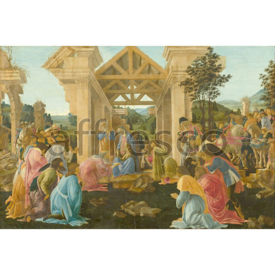 Фреска Affresco, Sandro Botticelli The Adoration of the Magi