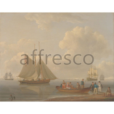 Фреска Affresco, William Anderson A Wherry Taking Passengers out to Two Anchored Packets