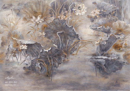 Фреска Applico Four «Восточная акварель», OP 0061-Br1