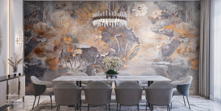 Фреска Applico Four «Восточная акварель», OP 0061-Br1