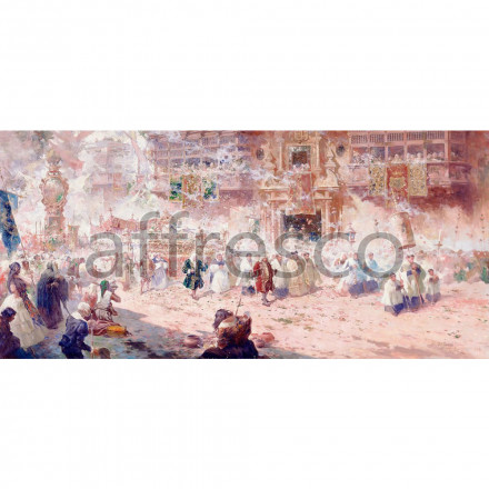 Фреска Affresco, Teofilo Castillo Funeral of Saint Rose