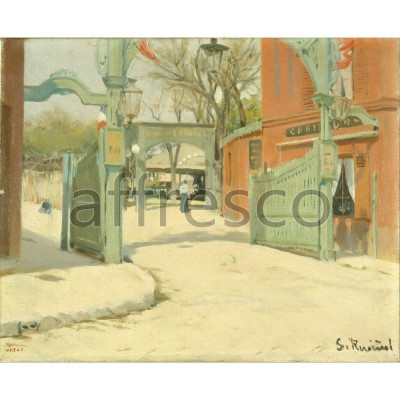 Фреска Affresco, Santiago Rusinol Entrance to the Park of the Moulin de la Galette