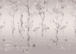 Фреска Applico Four «Журавлиная роща», OP 0068-S1