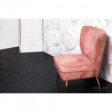 ПВХ-плитка Vinilam Ceramo Vinilam Stone «Сланцевый Чёрный», 61607