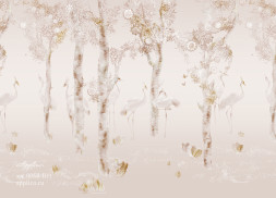 Фреска Applico Four «Журавлиная роща», OP 0068-Br1