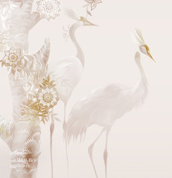 Фреска Applico Four «Журавлиная роща», OP 0068-Br1