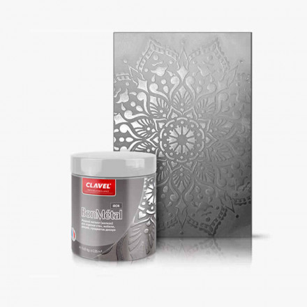 Декоративная штукатурка Clavel «Bonmetal», Iron (чёрный металл)