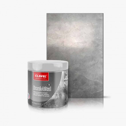 Декоративная штукатурка Clavel «Bonmetal», Tin (олово)