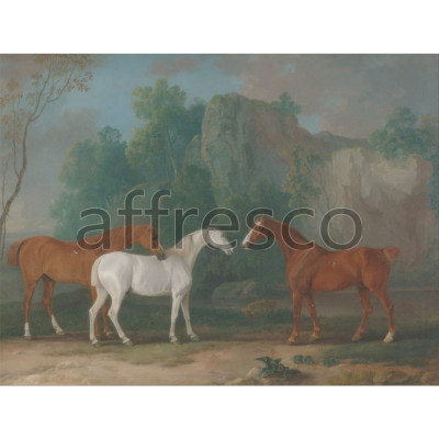 Фреска Affresco, Sawrey Gilpin Three Hunters in a Rocky Landscape