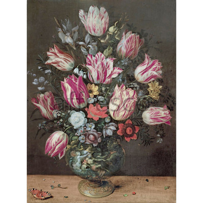 Фреска Affresco, Andries Daniels and Frans Francken the Younger Vase with Tulips