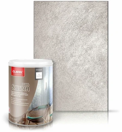 Декоративная краска Clavel «Sabbia», Pearl