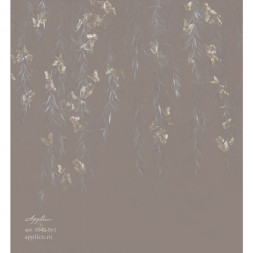 Фреска Applico Three «Бабочки в листве», 0045-Br1