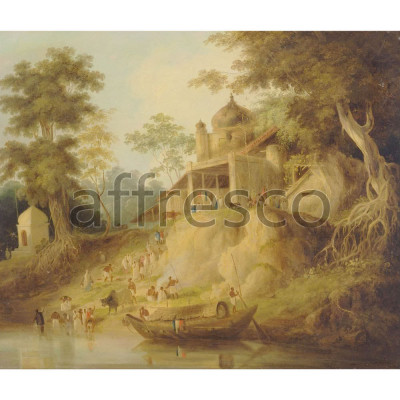 Фреска Affresco, William Daniell The Banks of the Ganges