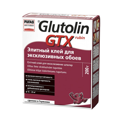 Клей обойный элитный для эксклюзивных обоев Glutolin «GTx Rubin»