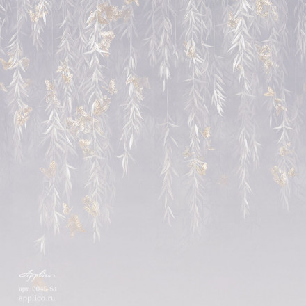 Фреска Applico Three «Бабочки в листве», 0045-S1