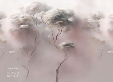 Фреска Applico Four «Деревья в облаках», OP 0062-A