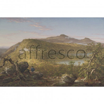 Фреска Affresco, Thomas Cole A View of the Two Lakes and Mountain House Catskill Mountains Morning