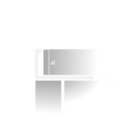 Профиль L-образный алюминий (8мм х 2.7м) (PV01) Neexy