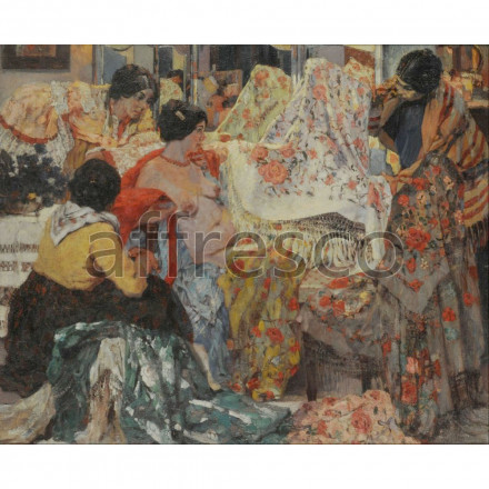 Фреска Affresco, Fernando Fader Los mantones de Manila