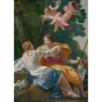 Фреска Affresco, Simon Vouet Venus and Adonis