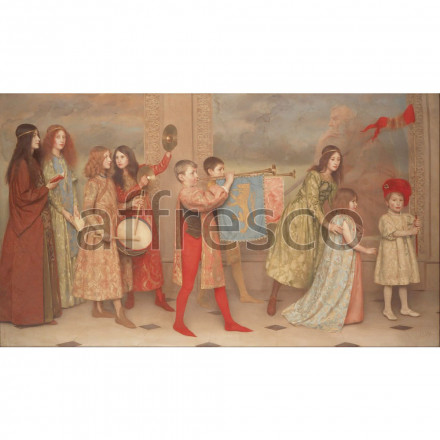 Фреска Affresco, Thomas Cooper Gotch A Pageant of Childhood