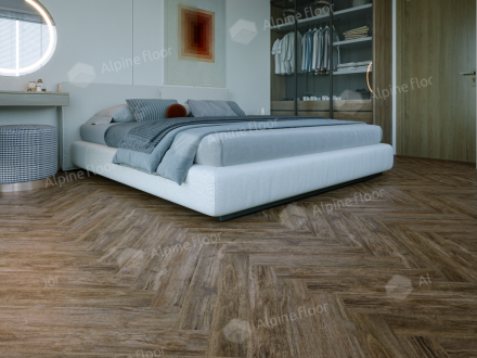 Ламинат Alpine Floor Herringbone 8 «Дуб Бордо», LF102-10