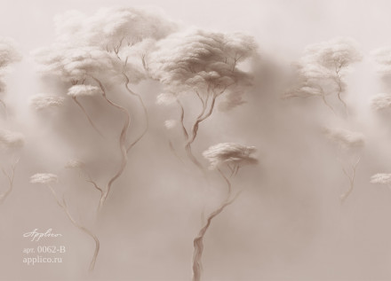Фреска Applico Four «Деревья в облаках», OP 0062-B