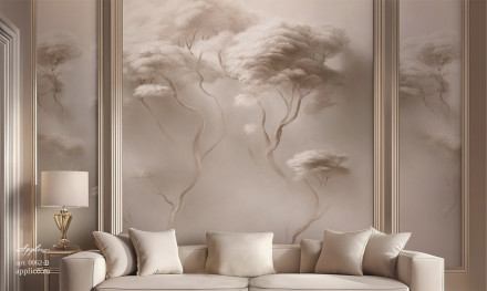 Фреска Applico Four «Деревья в облаках», OP 0062-B