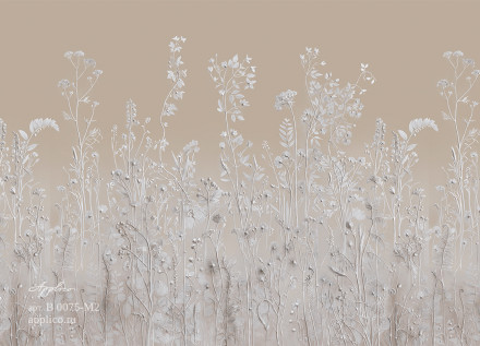 Фреска Applico Four «Ботанический барельеф», OP B 0075-M2