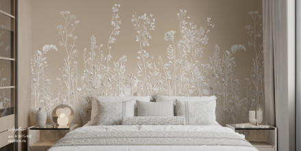 Фреска Applico Four «Ботанический барельеф», OP B 0075-M2