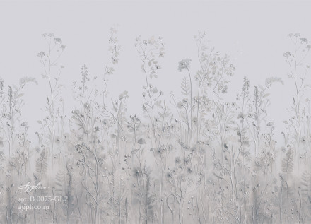 Фреска Applico Four «Ботанический барельеф», OP B 0075-GL2