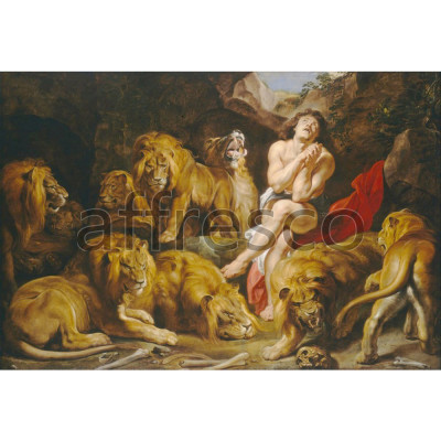 Фреска Affresco, Sir Peter Paul Rubens Daniel in the Lions Den