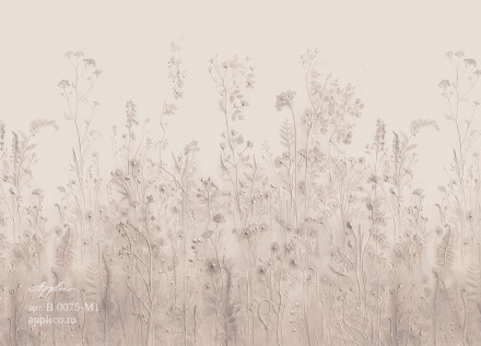 Фреска Applico Four «Ботанический барельеф», OP B 0075-M1