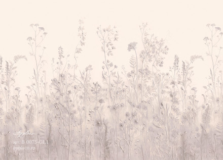 Фреска Applico Four «Ботанический барельеф», OP B 0075-GL1